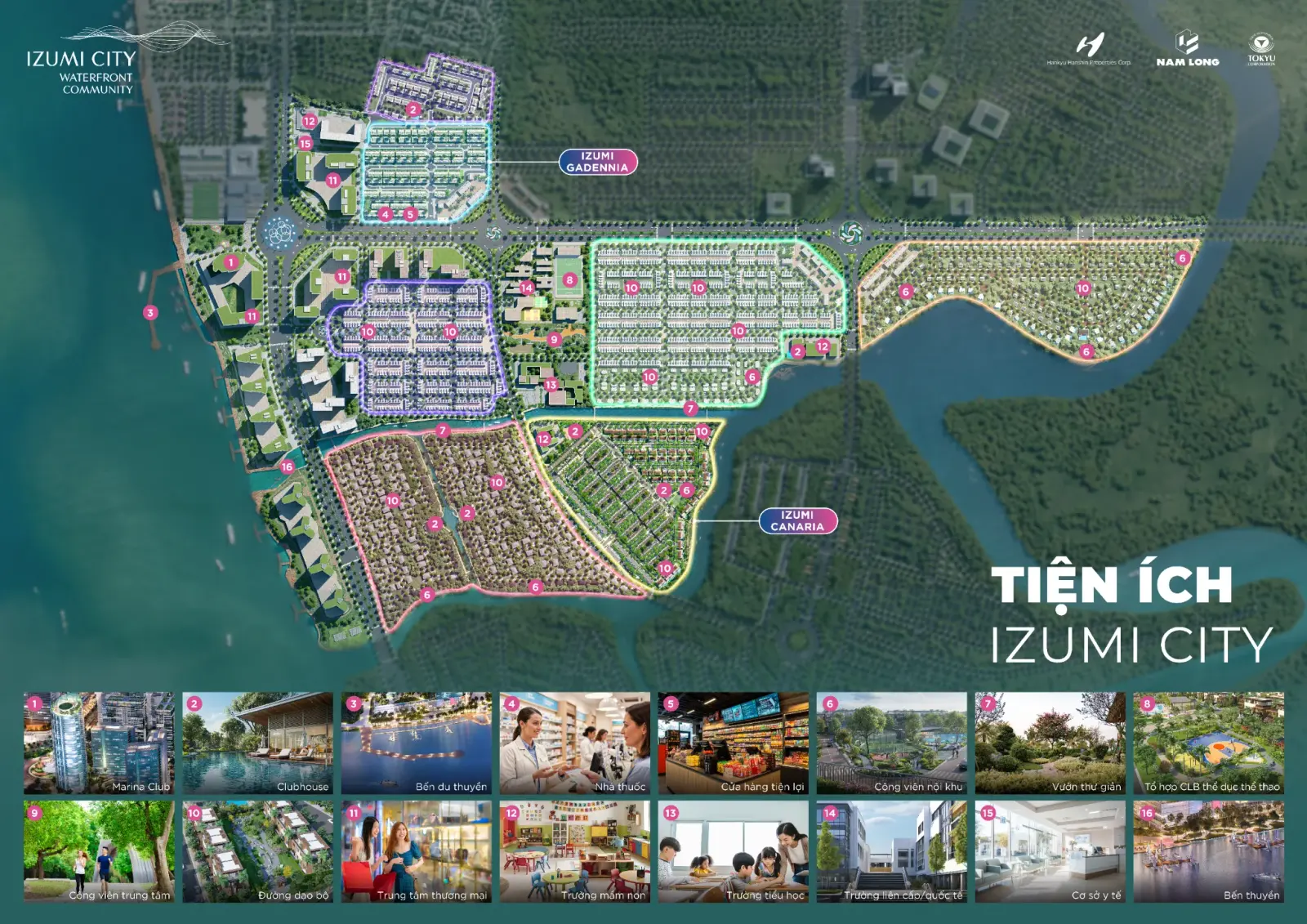Đặc quyền tiện ích tại izumi city canaria